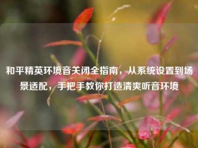 和平精英环境音关闭全指南，从系统设置到场景适配，手把手教你打造清爽听音环境
