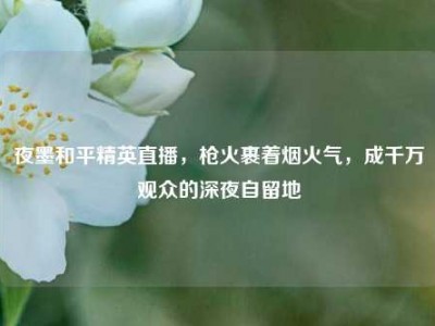 夜墨和平精英直播，枪火裹着烟火气，成千万观众的深夜自留地