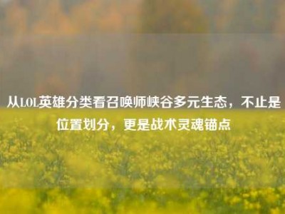 从LOL英雄分类看召唤师峡谷多元生态，不止是位置划分，更是战术灵魂锚点