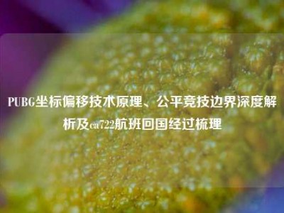 PUBG坐标偏移技术原理、公平竞技边界深度解析及ca722航班回国经过梳理