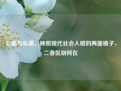 公德与私德，映照现代社会人格的两面镜子，二者区别何在