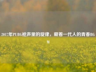 2017年PUBG枪声里的旋律，藏着一代人的青春BGM