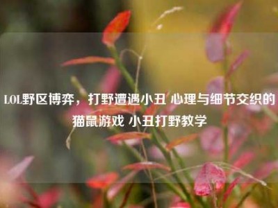 LOL野区博弈，打野遭遇小丑 心理与细节交织的猫鼠游戏 小丑打野教学