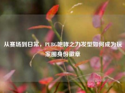 从赛场到日常，PUBG咆哮之力发型如何成为玩家圈身份徽章