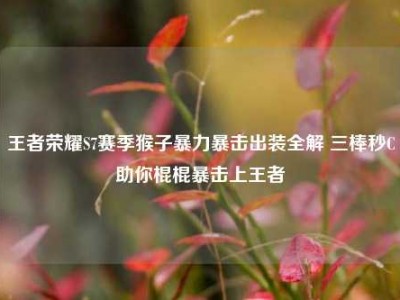 王者荣耀S7赛季猴子暴力暴击出装全解 三棒秒C助你棍棍暴击上王者