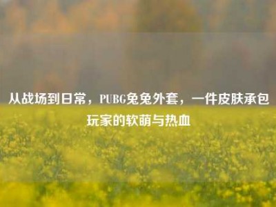 从战场到日常，PUBG兔兔外套，一件皮肤承包玩家的软萌与热血