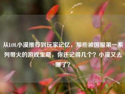 从LOL小漠推荐到玩家记忆，那些被国服第一系列带火的游戏宝藏，你还记得几个？小漠又去哪了？