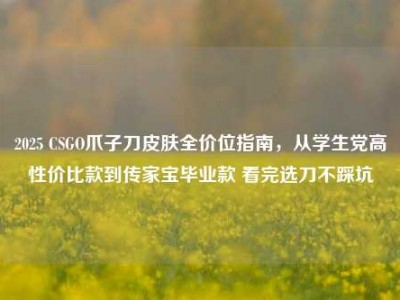 2025 CSGO爪子刀皮肤全价位指南，从学生党高性价比款到传家宝毕业款 看完选刀不踩坑