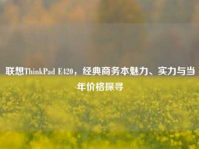 联想ThinkPad E420，经典商务本魅力、实力与当年价格探寻