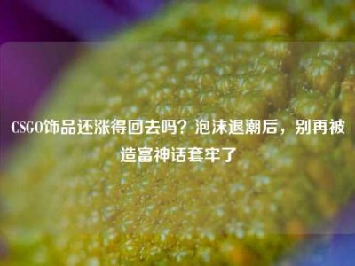 CSGO饰品还涨得回去吗？泡沫退潮后，别再被造富神话套牢了