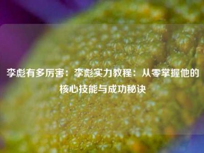 李彪有多厉害：李彪实力教程：从零掌握他的核心技能与成功秘诀
