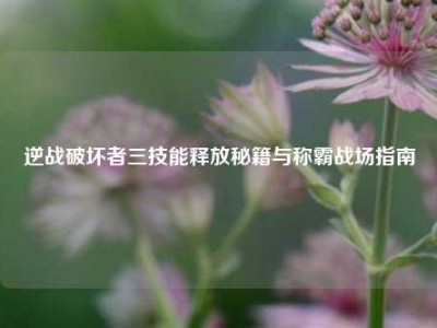 逆战破坏者三技能释放秘籍与称霸战场指南