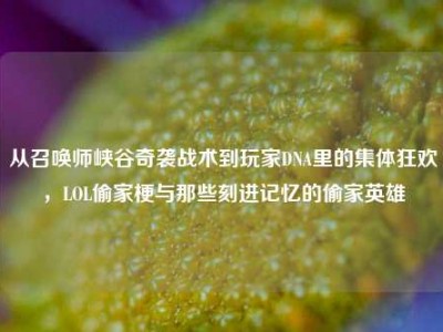 从召唤师峡谷奇袭战术到玩家DNA里的集体狂欢，LOL偷家梗与那些刻进记忆的偷家英雄