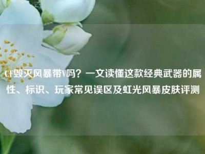 CF毁灭风暴带V吗？一文读懂这款经典武器的属性、标识、玩家常见误区及虹光风暴皮肤评测