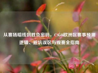 从赛场暗线到胜负密码，CSGO欧洲区赛事预测逻辑、避坑误区与观赛全指南