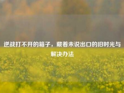 逆战打不开的箱子，藏着未说出口的旧时光与解决办法