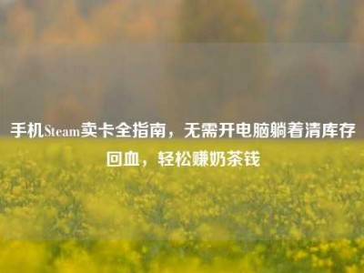 手机Steam卖卡全指南，无需开电脑躺着清库存回血，轻松赚奶茶钱