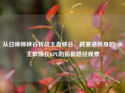 从召唤师峡谷转战王者峡谷，跨赛道转身的LOL主教练在KPL的拓新路径观察