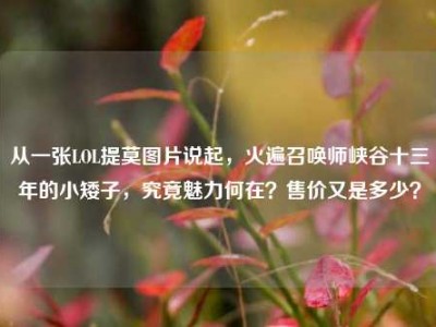 从一张LOL提莫图片说起，火遍召唤师峡谷十三年的小矮子，究竟魅力何在？售价又是多少？