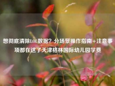 想彻底清除LOL数据？分场景操作指南+注意事项都在这了天津格林国际幼儿园学费