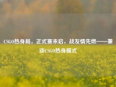 CSGO热身局，正式赛未启，战友情先燃——兼谈CSGO热身模式