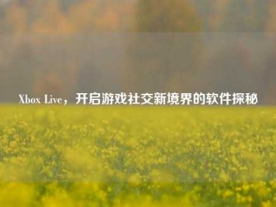 Xbox Live，开启游戏社交新境界的软件探秘