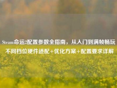 Steam命运2配置参数全指南，从入门到满帧畅玩 不同档位硬件适配+优化方案+配置要求详解