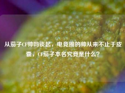 从茄子CF帅吗谈起，电竞圈的帅从来不止于皮囊，CF茄子本名究竟是什么？