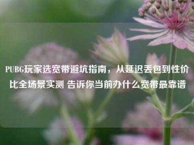 PUBG玩家选宽带避坑指南，从延迟丢包到性价比全场景实测 告诉你当前办什么宽带最靠谱