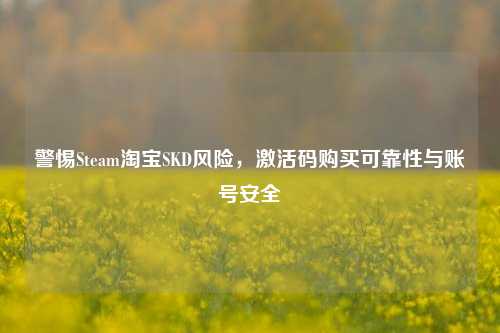 警惕Steam淘宝SKD风险，激活码购买可靠性与账号安全