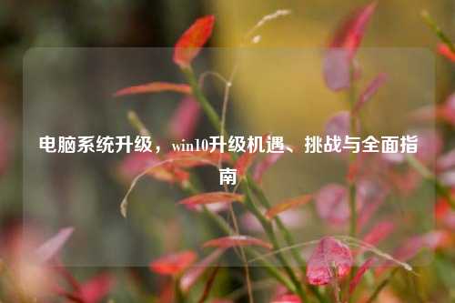 电脑系统升级，win10升级机遇、挑战与全面指南