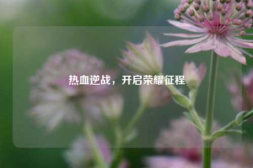 热血逆战，开启荣耀征程