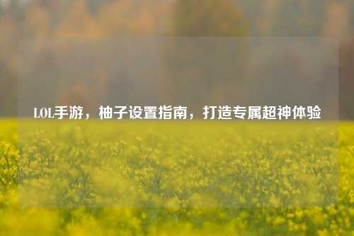 LOL手游，柚子设置指南，打造专属超神体验
