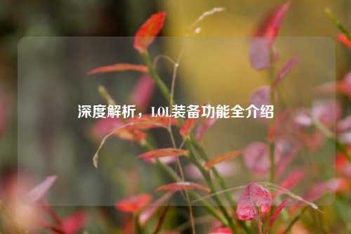 深度解析，LOL装备功能全介绍