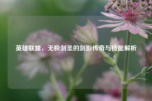 英雄联盟，无极剑圣的剑影传奇与技能解析