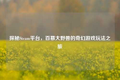 探秘Steam平台，百慕大野兽的奇幻游戏玩法之旅