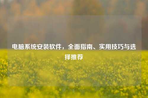 电脑系统安装软件，全面指南、实用技巧与选择推荐