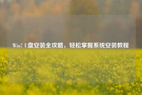 Win7 U盘安装全攻略，轻松掌握系统安装教程