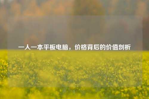 一人一本平板电脑，价格背后的价值剖析