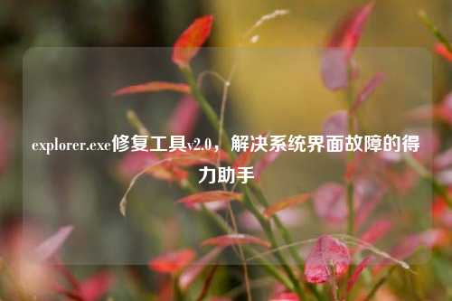 explorer.exe修复工具v2.0，解决系统界面故障的得力助手