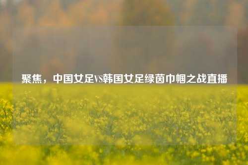 聚焦，中国女足VS韩国女足绿茵巾帼之战直播