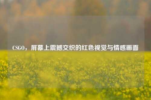 CSGO，屏幕上震撼交织的红色视觉与情感画面
