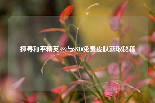 探寻和平精英SS9与SS10免费皮肤获取秘籍