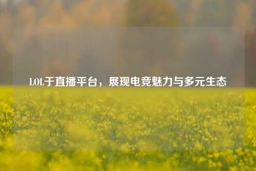 LOL于直播平台,展现电竞魅力与多元生态