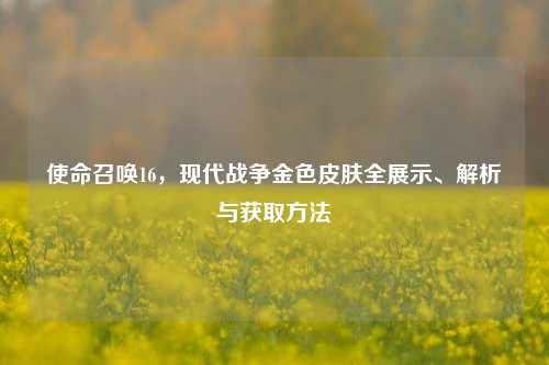 使命召唤16,现代战争金色皮肤全展示、解析与获取方法