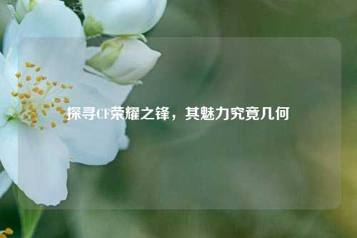 探寻CF荣耀之锋,其魅力究竟几何