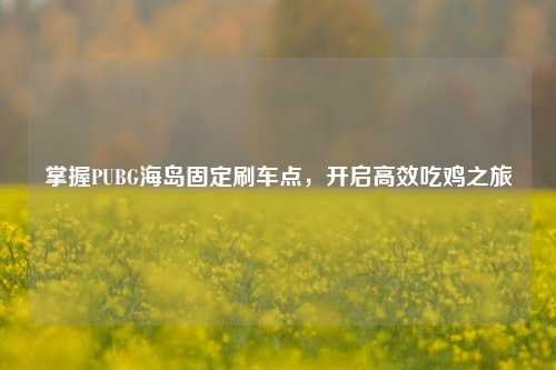 掌握PUBG海岛固定刷车点，开启高效吃鸡之旅