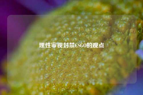 理性审视封禁CSGO的观点