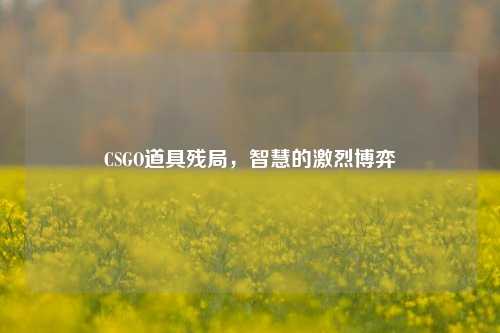 CSGO道具残局,智慧的激烈博弈