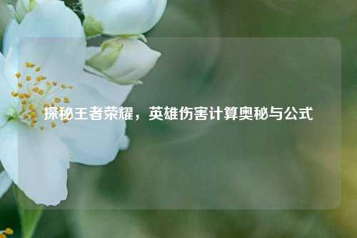 探秘王者荣耀,英雄伤害计算奥秘与公式